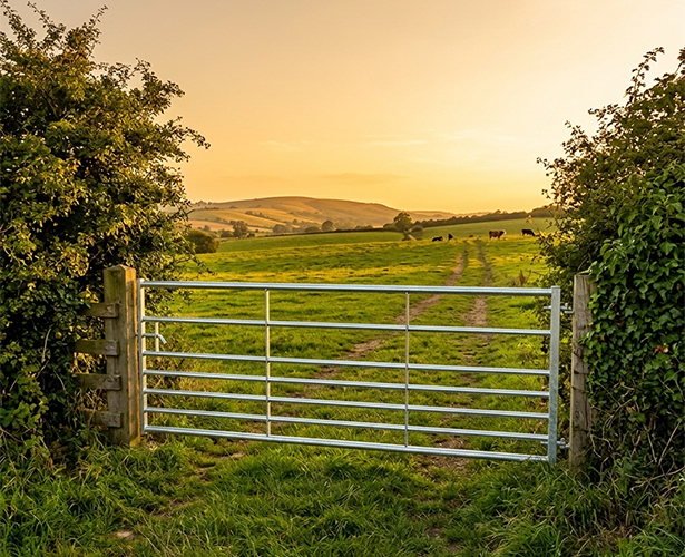 Galvanised Gates - 7 Rail
