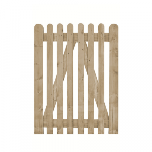 Round top picket gate