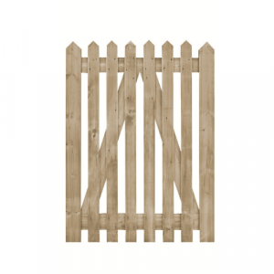 Pointed top picket gate