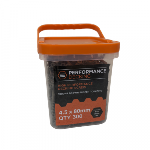 Brown Decking Screws - 4.5 x 80mm (x300)