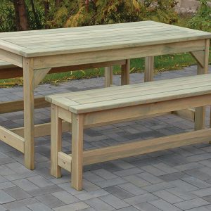 KDM Timber Patio Dining Set (Table & Benches)