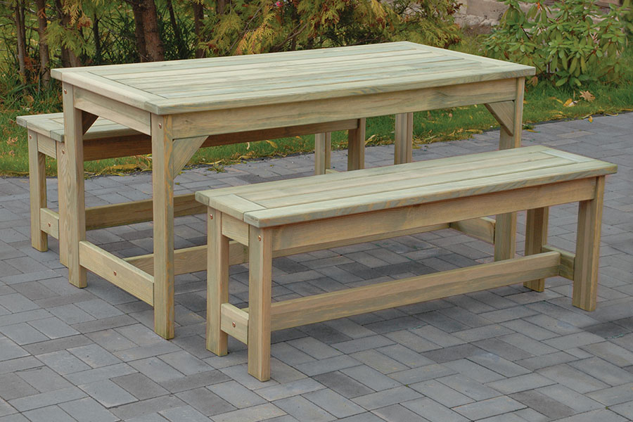 KDM Timber Patio Dining Set (Table & Benches)