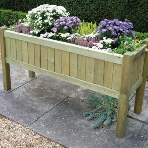 KDM Raised Rectangular Wooden Planter