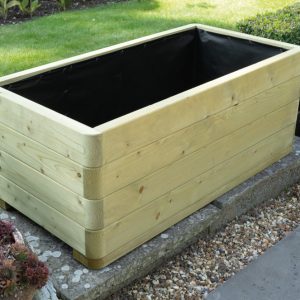 KDM Smooth Rectangular Timber Planter