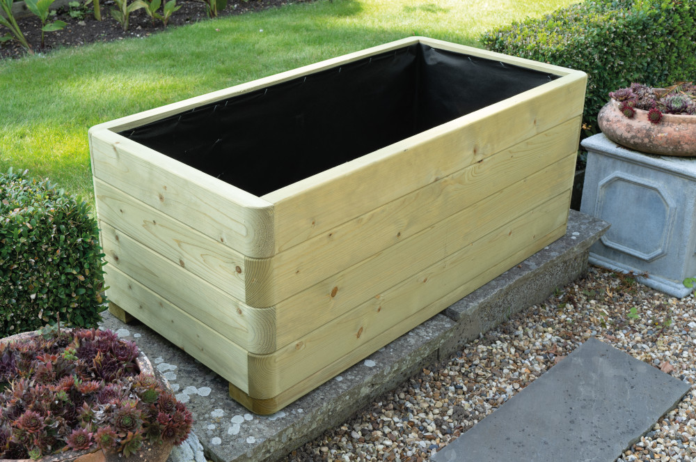 KDM Smooth Rectangular Timber Planter
