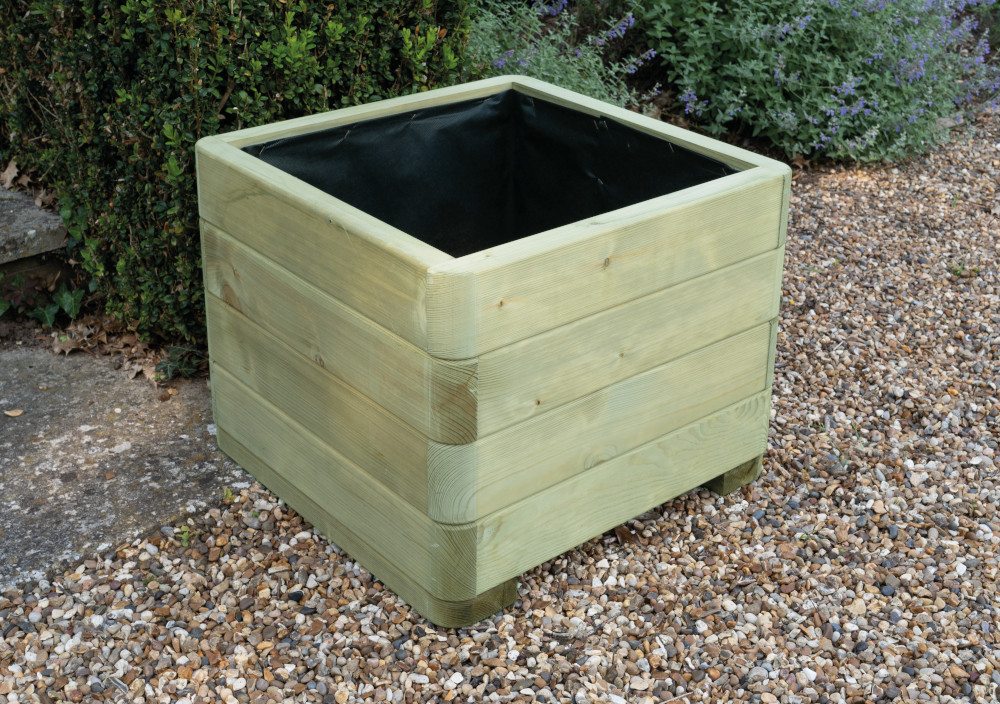 KDM Smooth Square Timber Planter