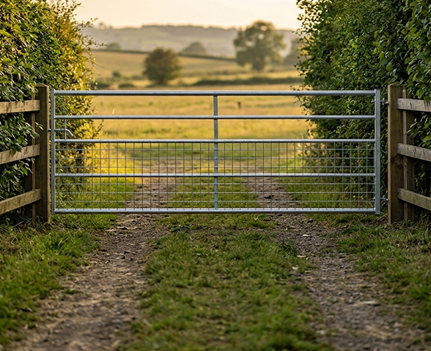 Galvanised Gates - 5 Rail