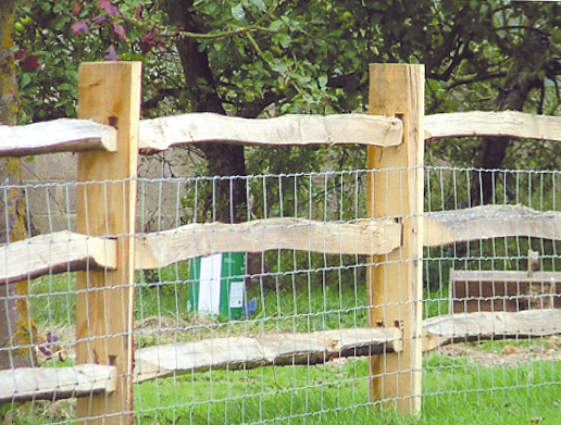 Chestnut Cleft Post and Rail Fencing