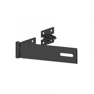 4" Safety Hasp and Staple - Epoxy Black
