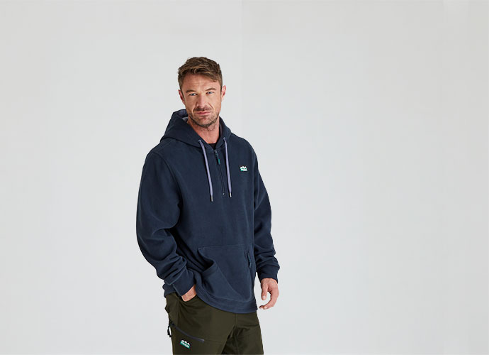 Ridgeline Ballistic Fleece Hoodie | Navy - Image 3
