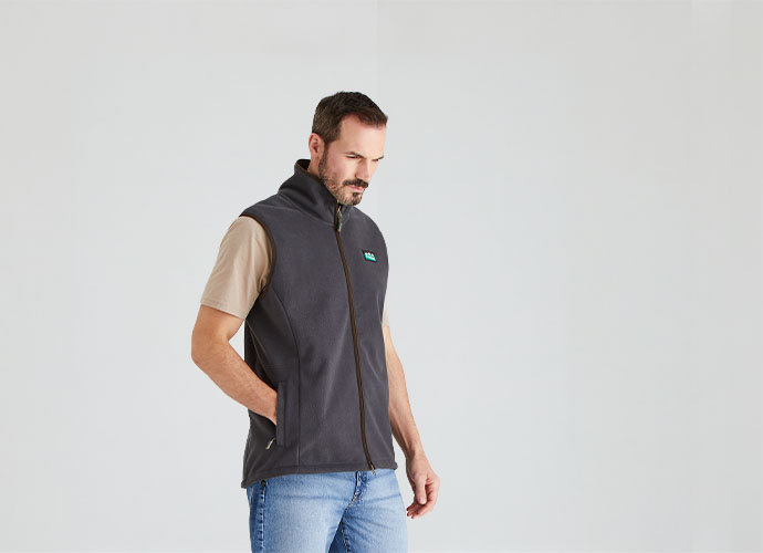 Kodiak Fleece Gilet Shale 3