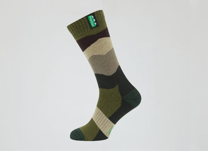 Merino Wool Socks Olive Stripe